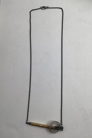 Jan Lohmann Sterling Silver Modern Necklace (Partly Goldplated)