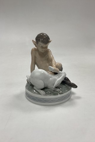 Royal Copenhagen Figurine Faun with Rabbit No. 439