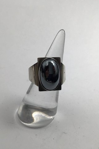 Georg Jensen Sterling Silver Ring No. 84A (Hematite)