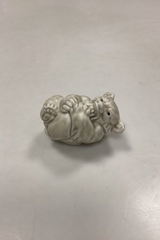 Royal Copenhagen Stoneware Figurine White Bear Cub No. 21434