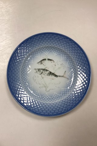 Bing and Grøndahl Blue Tone Fish Plate motif 10 Mackerel No. 716 - CHIPED/WORN