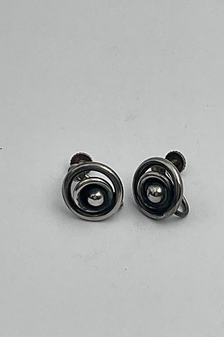 Hans Hansen Sterling Silver Earrings (screws) by Karl Gustav Hansen