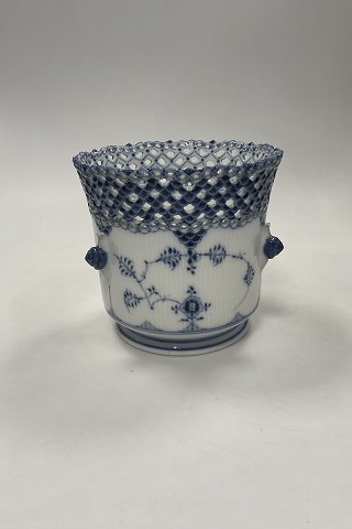 Antique Royal Copenhagen Blue Fluted Full Lace Wine cooler / Vase No 1047