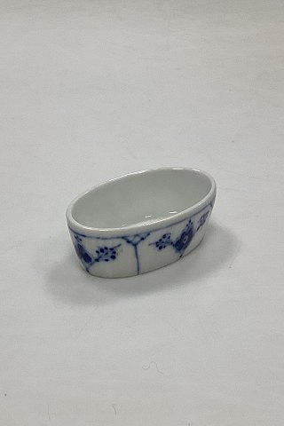 Bing and Grondahl Blue Painted / Blue Fluted Oval Salt Dish