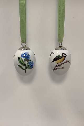 Royal Copenhagen Easter Eggs - Forget-me-not and Great Tit 2009