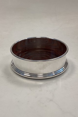 Danish Silver Plated / Wood Bottle Coaster