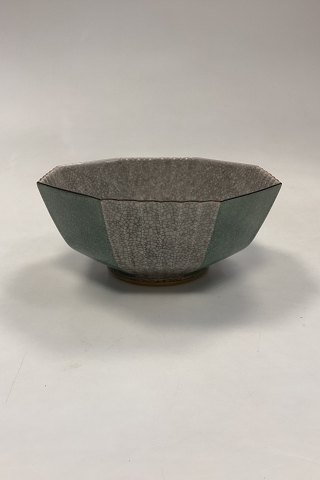 Royal Copenhagen Octagonal Crackle Bowl No. 457/3419
