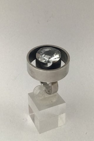 Hans Hansen Sterling Silver Modern Ring Zirkon