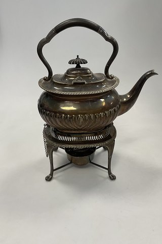 English Silver Plated Swing Tea Kettle with burner