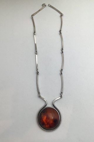 Niels Erik From Sterling Silver Necklace (Amber)