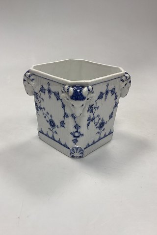 Royal Copenhagen Blue Fluted Plain Flower Pot No. 124
