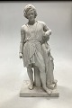 Royal Copenhagen Porcelain Bisque Figurine by Thorvaldsen of Thorvaldsen leaning 
on "Hope" No 57