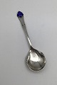 Danish Silver Fransk Lilje (French Lily) Jam Spoon (Blue Enamel)