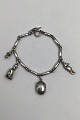 Georg Jensen Sterling Silver Bracelet No. 43 w Charms